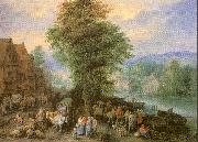 Michau, Theobald Peasants at the Market Germany oil painting artist